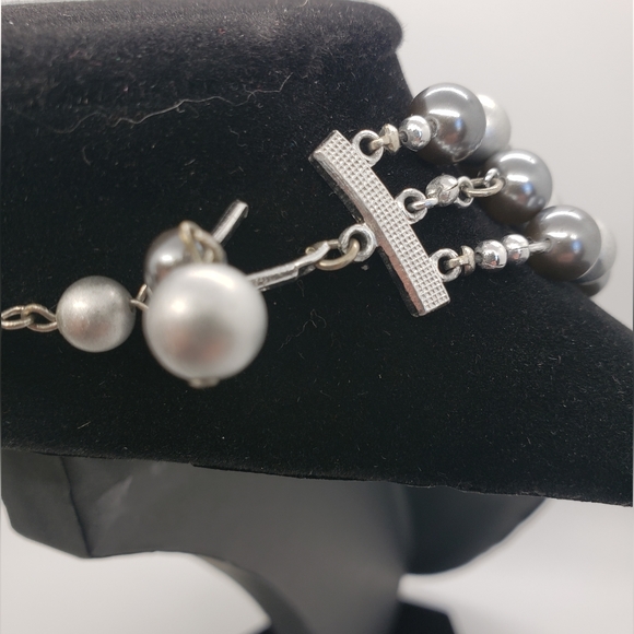 Vintage Silver Three Strand Necklace - Picture 4 of 4